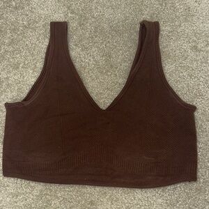 Gymshark Rest Day Seamless Bralette - Brown Sports Bra